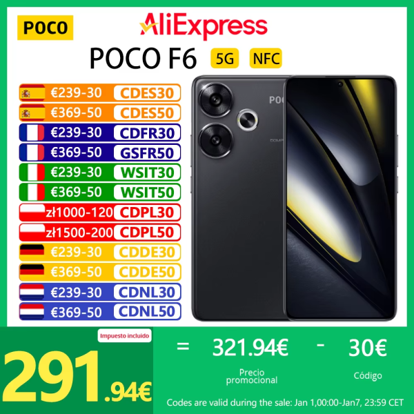 POCO F6 5G，Teléfonos inteligentes，Snapdragon® 8s Gen 3